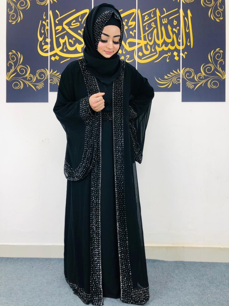 Dubai new design exclusive stone work burkha