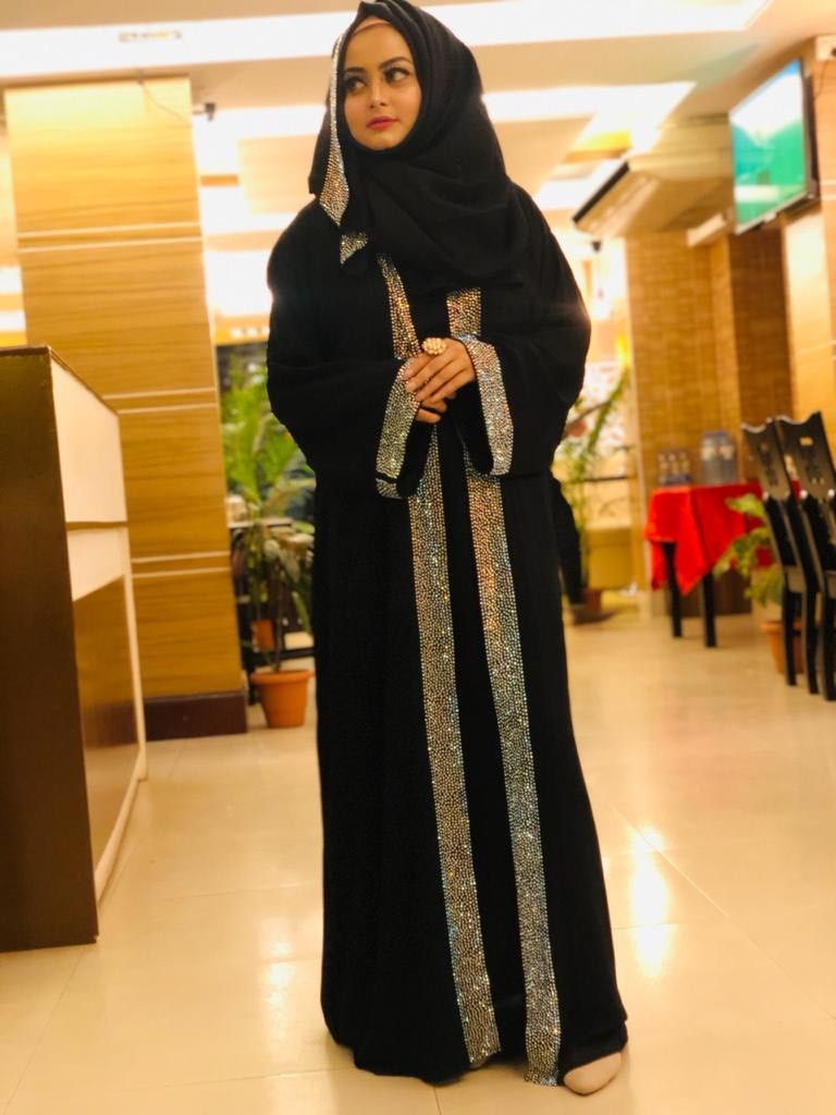 Dubai new design exclusive stone work burkha