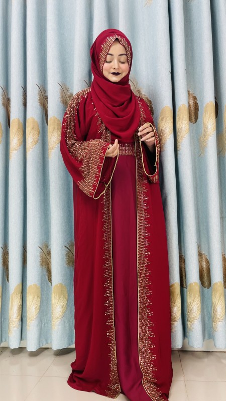 Dubai new design exclusive stone work burkha