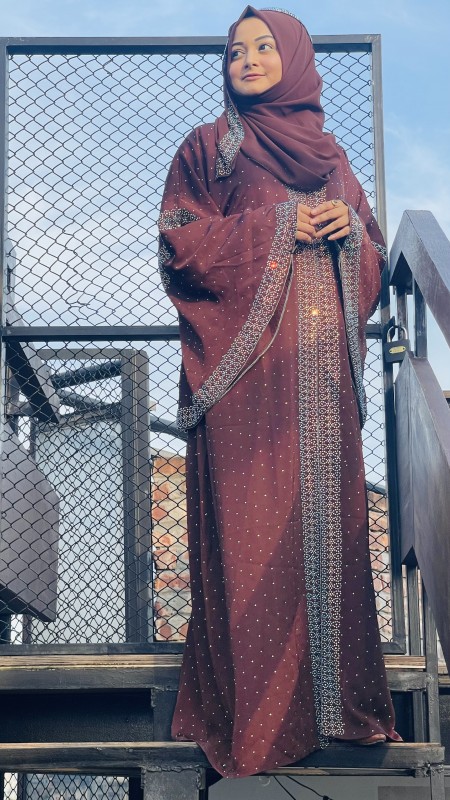 Dubai new design exclusive stone work burkha